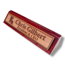 Load image into Gallery viewer, Desk Wedge Name Plate - PERSONALIZED - Louisiana - 11 Inches - Cajun