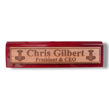 Load image into Gallery viewer, Desk Wedge Name Plate - PERSONALIZED - Mjolnir - 11 Inches
