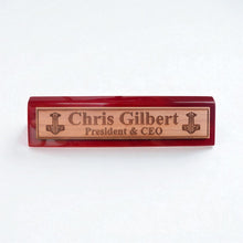 Load image into Gallery viewer, Desk Wedge Name Plate - PERSONALIZED - Mjolnir - 11 Inches