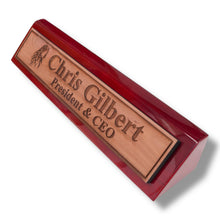 Load image into Gallery viewer, Desk Wedge Name Plate - PERSONALIZED - Native American Indian - 11 Inches