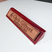 Load image into Gallery viewer, Desk Wedge Name Plate - PERSONALIZED - Native American Indian - 11 Inches