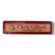 Load image into Gallery viewer, Desk Wedge Name Plate - PERSONALIZED - Pickleball - 11 Inches