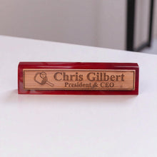 Load image into Gallery viewer, Desk Wedge Name Plate - PERSONALIZED - Pickleball - 11 Inches