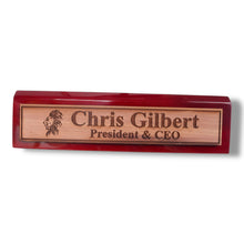 Load image into Gallery viewer, Desk Wedge Name Plate - PERSONALIZED - Lion - 11 Inches