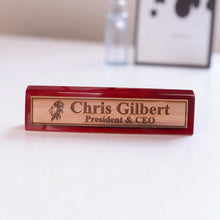 Load image into Gallery viewer, Desk Wedge Name Plate - PERSONALIZED - Lion - 11 Inches