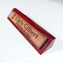 Load image into Gallery viewer, Desk Wedge Name Plate - PERSONALIZED - Lion - 11 Inches