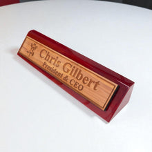 Load image into Gallery viewer, Desk Wedge Name Plate - PERSONALIZED - Giraffe - 11 Inches