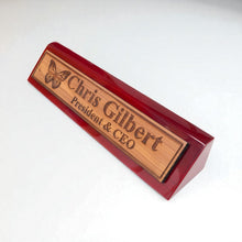 Load image into Gallery viewer, Desk Wedge Name Plate - PERSONALIZED - Butterfly - 11 Inches