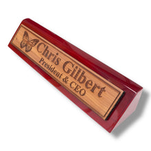 Load image into Gallery viewer, Desk Wedge Name Plate - PERSONALIZED - Butterfly - 11 Inches