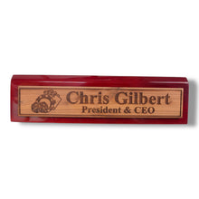 Load image into Gallery viewer, Desk Wedge Name Plate - PERSONALIZED - Casino Poker Dice - 11 Inches