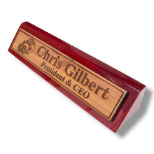 Load image into Gallery viewer, Desk Wedge Name Plate - PERSONALIZED - Casino Poker Dice - 11 Inches