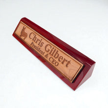 Load image into Gallery viewer, Desk Wedge Name Plate - PERSONALIZED - Corgi - 11 Inches