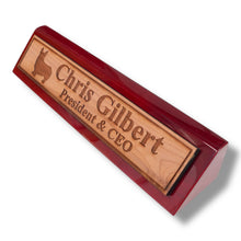 Load image into Gallery viewer, Desk Wedge Name Plate - PERSONALIZED - Corgi - 11 Inches
