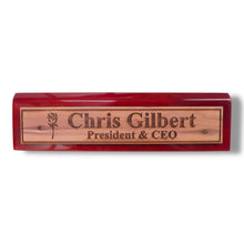 Load image into Gallery viewer, Desk Wedge Name Plate - PERSONALIZED - Rose - 11 Inches