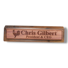 Load image into Gallery viewer, Desk Wedge Name Plate - PERSONALIZED - Chicken - 11 Inches