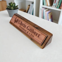 Load image into Gallery viewer, Desk Wedge Name Plate - PERSONALIZED - Chicken - 11 Inches