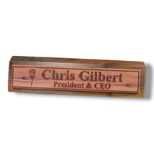 Load image into Gallery viewer, Desk Wedge Name Plate - PERSONALIZED - Rose - 11 Inches