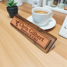 Load image into Gallery viewer, Desk Wedge Name Plate - PERSONALIZED - Hummingbird - 11 Inches