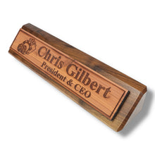 Load image into Gallery viewer, Desk Wedge Name Plate - PERSONALIZED - Casino Poker Dice - 11 Inches