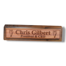 Load image into Gallery viewer, Desk Wedge Name Plate - PERSONALIZED - Arrowhead - 11 Inches