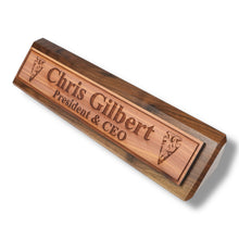 Load image into Gallery viewer, Desk Wedge Name Plate - PERSONALIZED - Arrowhead - 11 Inches