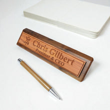 Load image into Gallery viewer, Desk Wedge Name Plate - PERSONALIZED - Giraffe - 11 Inches