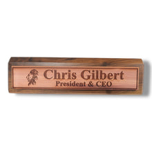 Load image into Gallery viewer, Desk Wedge Name Plate - PERSONALIZED - Lion - 11 Inches