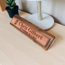Load image into Gallery viewer, Desk Wedge Name Plate - PERSONALIZED - Lion - 11 Inches