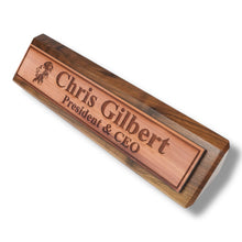 Load image into Gallery viewer, Desk Wedge Name Plate - PERSONALIZED - Lion - 11 Inches