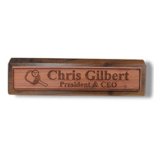 Load image into Gallery viewer, Desk Wedge Name Plate - PERSONALIZED - Pickleball - 11 Inches