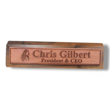 Load image into Gallery viewer, Desk Wedge Name Plate - PERSONALIZED - Native American Indian - 11 Inches
