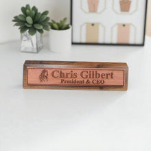 Load image into Gallery viewer, Desk Wedge Name Plate - PERSONALIZED - Native American Indian - 11 Inches
