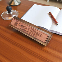 Load image into Gallery viewer, Desk Wedge Name Plate - PERSONALIZED - Native American Indian - 11 Inches