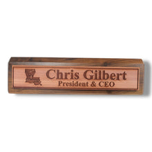 Load image into Gallery viewer, Desk Wedge Name Plate - PERSONALIZED - Louisiana - 11 Inches - Cajun