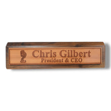 Load image into Gallery viewer, Desk Wedge Name Plate - PERSONALIZED - Microphone - 11 Inches