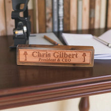 Load image into Gallery viewer, Desk Wedge Name Plate - PERSONALIZED - Leg Lamp - 11 Inches
