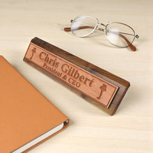 Load image into Gallery viewer, Desk Wedge Name Plate - PERSONALIZED - Leg Lamp - 11 Inches