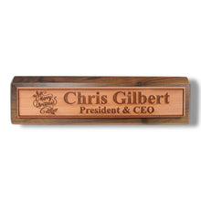 Load image into Gallery viewer, Desk Wedge Name Plate - PERSONALIZED - Merry Christmas - 11 Inches