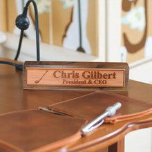 Load image into Gallery viewer, Desk Wedge Name Plate - PERSONALIZED - Golf - 11 Inches