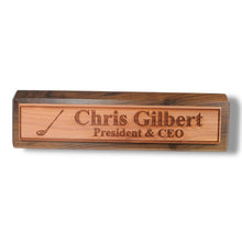 Load image into Gallery viewer, Desk Wedge Name Plate - PERSONALIZED - Golf - 11 Inches