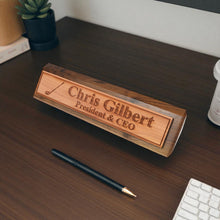 Load image into Gallery viewer, Desk Wedge Name Plate - PERSONALIZED - Golf - 11 Inches