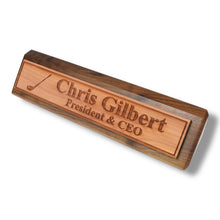 Load image into Gallery viewer, Desk Wedge Name Plate - PERSONALIZED - Golf - 11 Inches