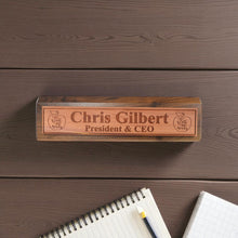 Load image into Gallery viewer, Desk Wedge Name Plate - PERSONALIZED - It takes a big heart to shape little minds - 11 Inches
