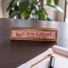 Load image into Gallery viewer, Desk Wedge Name Plate - PERSONALIZED - Hamburger - 11 Inches