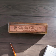 Load image into Gallery viewer, Desk Wedge Name Plate - PERSONALIZED - Flying Dragon - 11 Inches