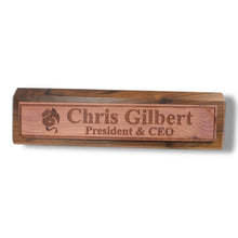 Load image into Gallery viewer, Desk Wedge Name Plate - PERSONALIZED - Flying Dragon - 11 Inches