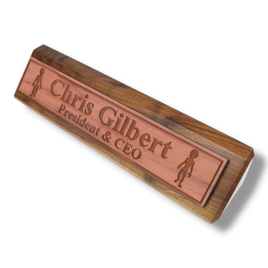 Desk Wedge Name Plate - PERSONALIZED - Alien - 11 Inches