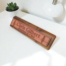 Load image into Gallery viewer, Desk Wedge Name Plate - PERSONALIZED - Alien - 11 Inches
