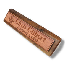Load image into Gallery viewer, Desk Wedge Name Plate - PERSONALIZED - Firefighter - 11 Inches