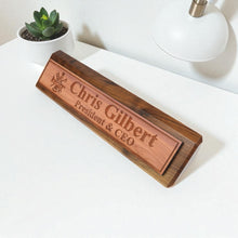 Load image into Gallery viewer, Desk Wedge Name Plate - PERSONALIZED - Firefighter - 11 Inches